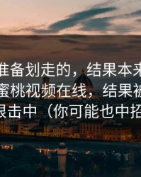 我本来准备划走的，结果本来只是随手点开蜜桃视频在线，结果被评论区狠狠击中（你可能也中招了）