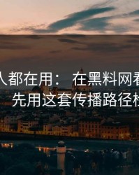 老吃瓜人都在用： 在黑料网看明星黑料前： 先用这套传播路径检查法