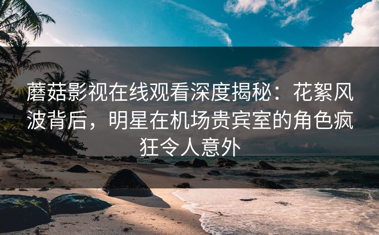 蘑菇影视在线观看深度揭秘：花絮风波背后，明星在机场贵宾室的角色疯狂令人意外