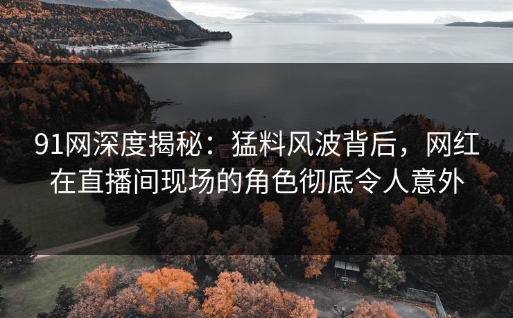 91网深度揭秘：猛料风波背后，网红在直播间现场的角色彻底令人意外
