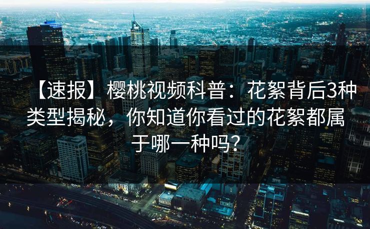 【速报】樱桃视频科普:花絮背后3种类型揭秘,你知道你看过的花絮都属于哪一种吗? 【速报】樱桃视频科普:花絮背后3种类型揭秘,你知道你看过的花絮都属于哪一种吗?